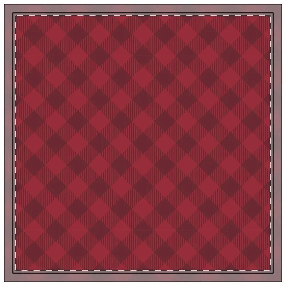 NWT Porter Anna- Crimson & Cream  Cotton Napkin 4-set, Gingham